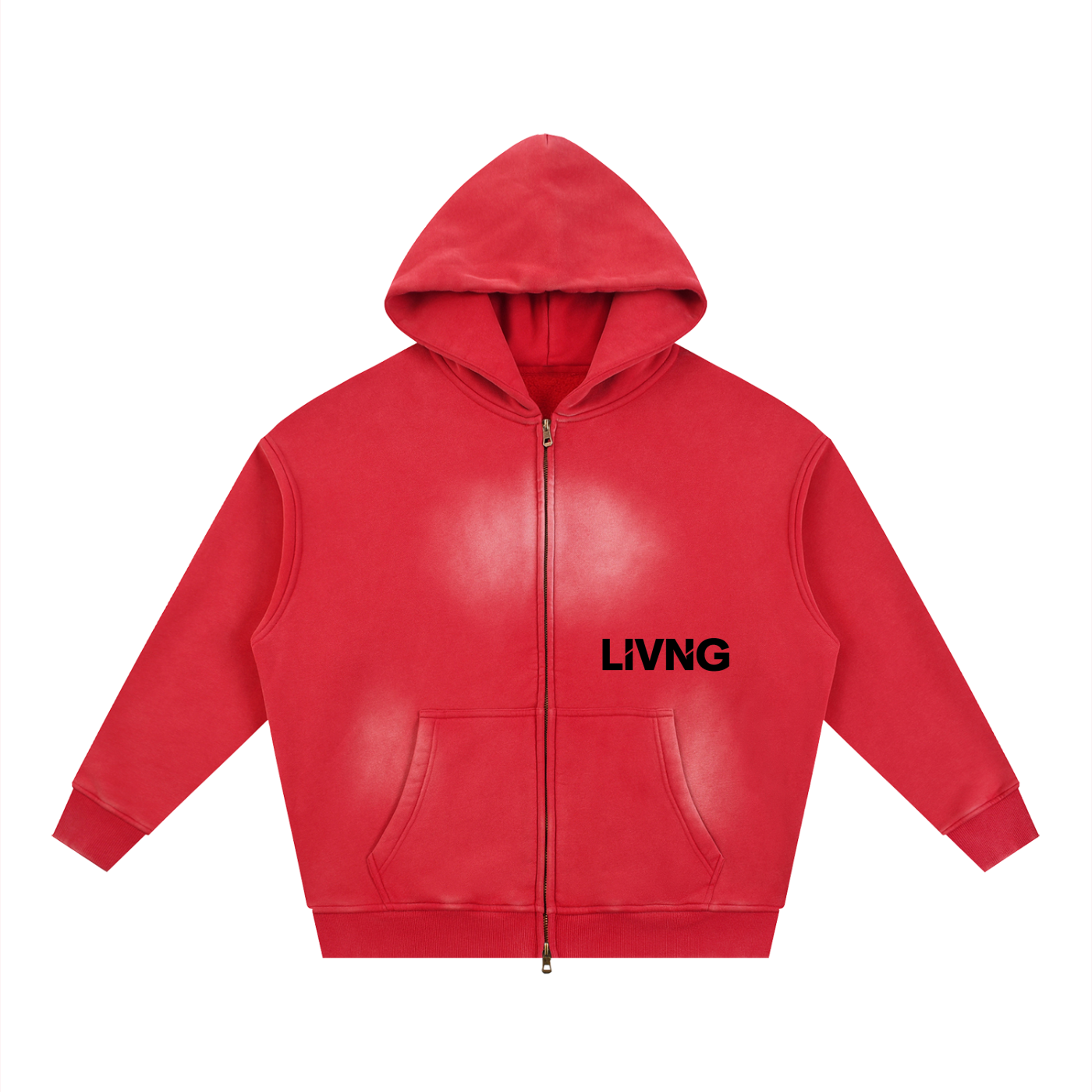 True Red Zip Up Hoodie