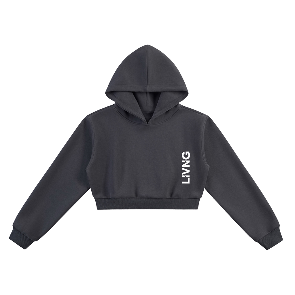 Womens Essential Cropped Hoodie