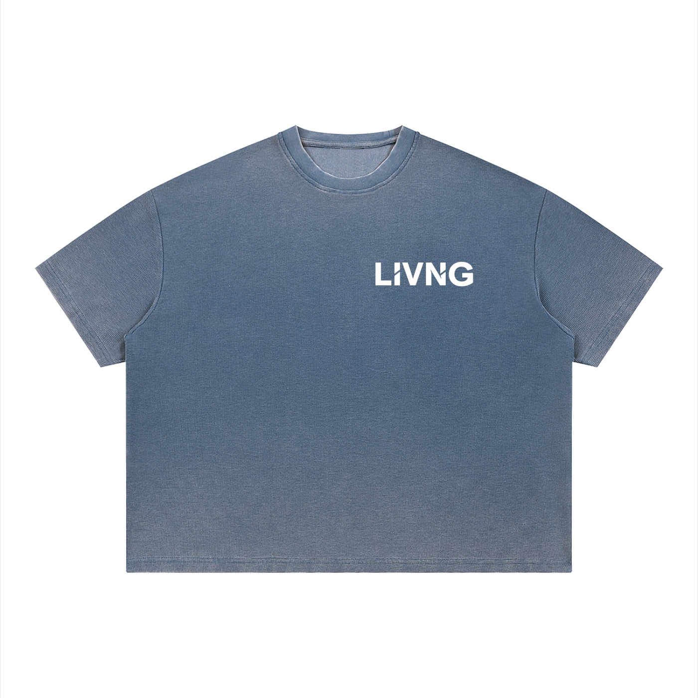 Unisex Vintage Wash Sunfade Boxy Waffle T-Shirt