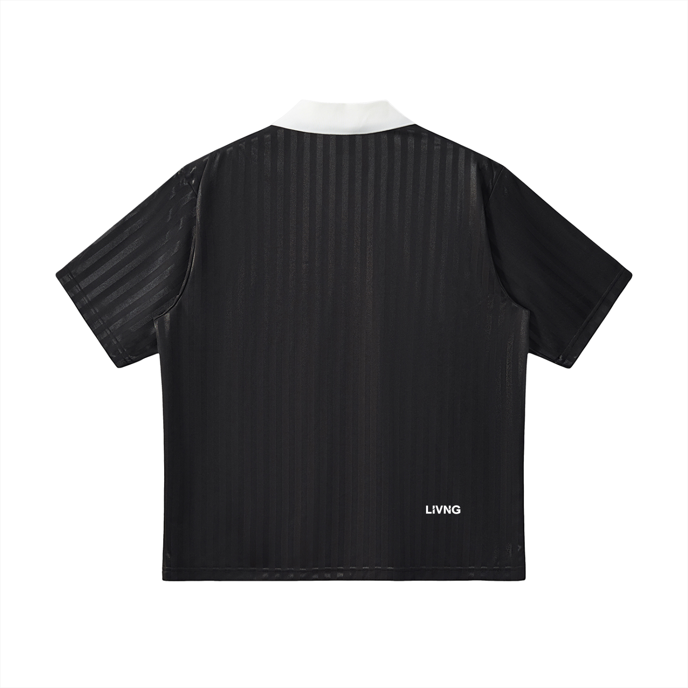 Contrast Collar Striped Soccer Jersey