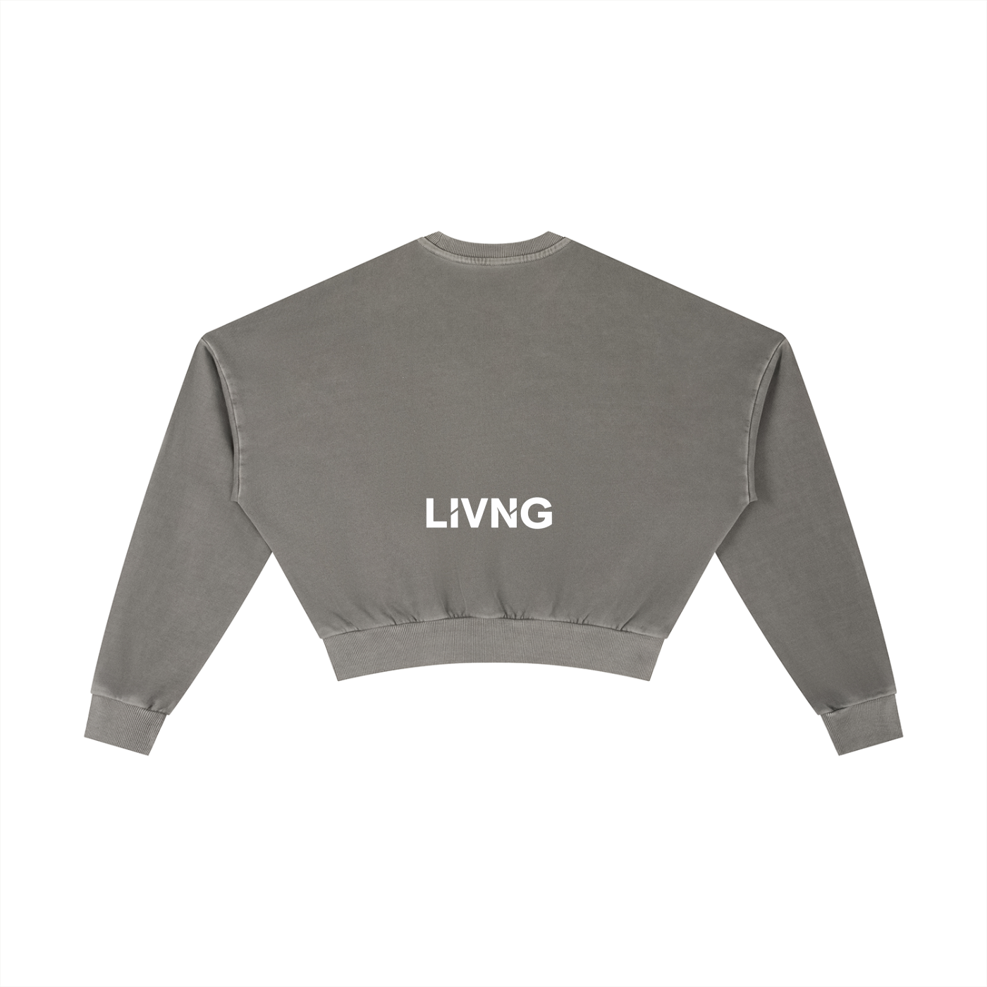 Womens Vintage Washed Cropped Sweatshirt