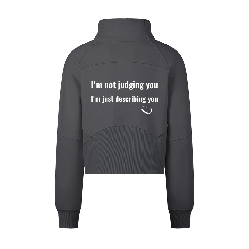 Womens Cropped Half-Zip Sweatshirt