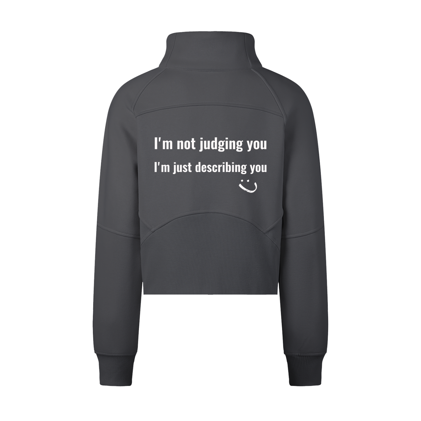 Womens Cropped Half-Zip Sweatshirt