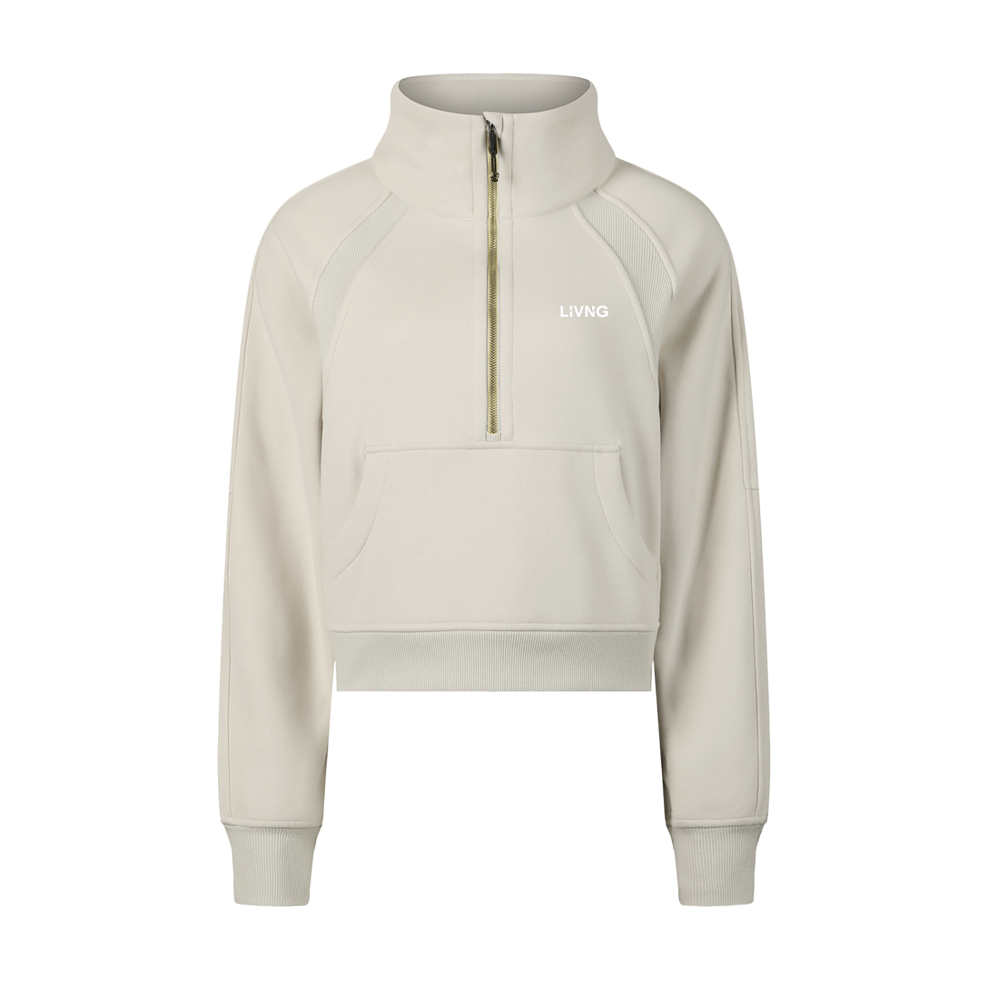 Womens Cropped Half-Zip Sweatshirt