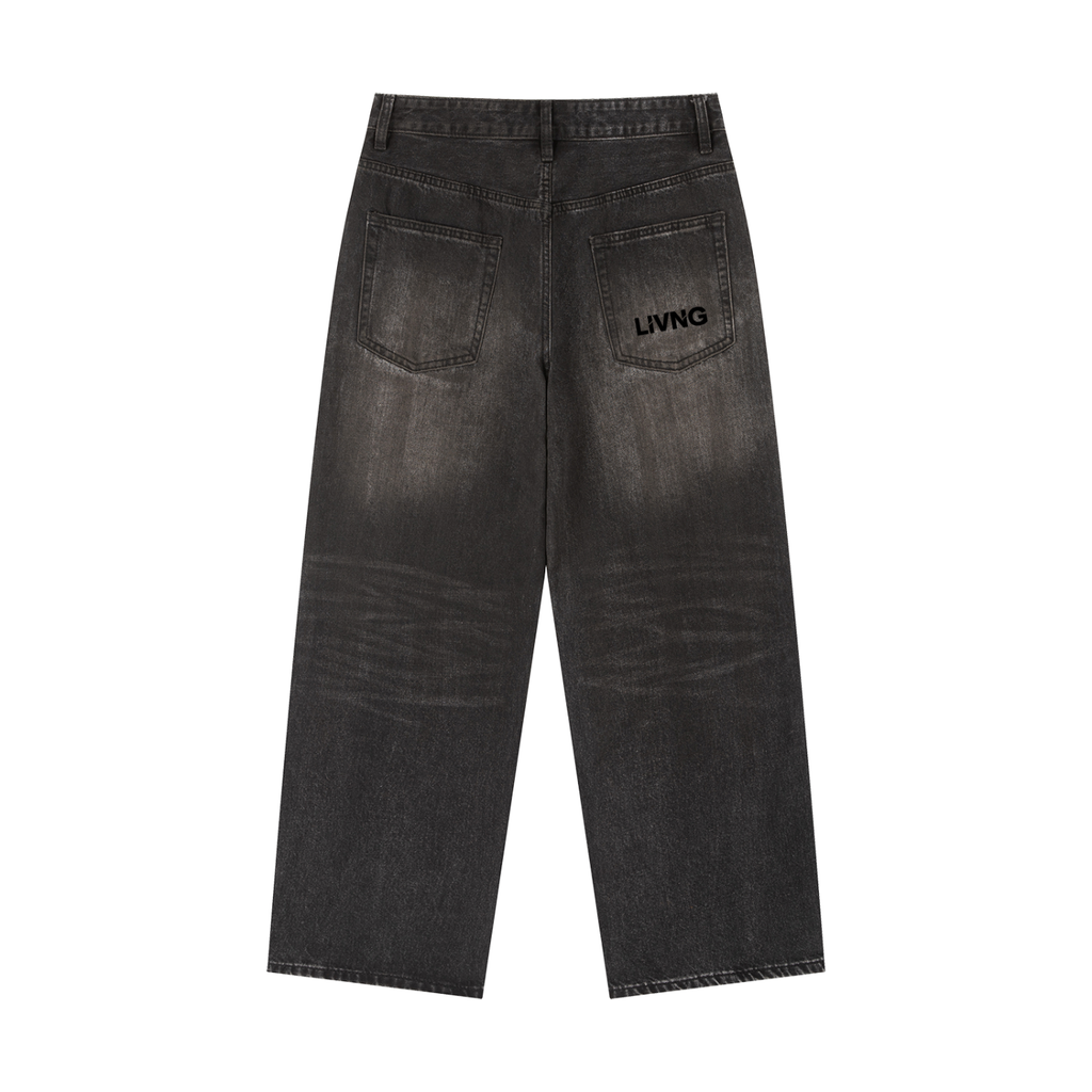 Vintage Wash Heavyweight Denim Jeans