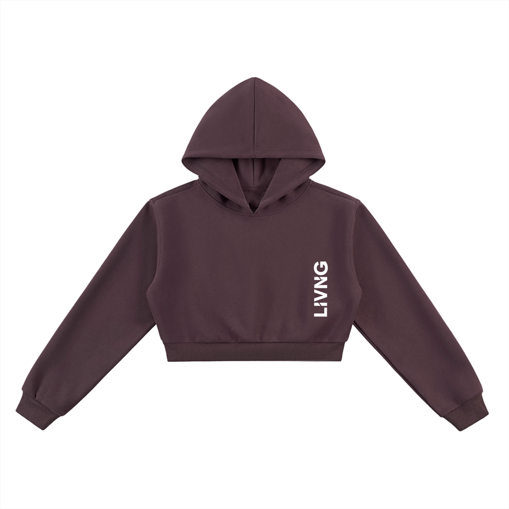Womens Essential Cropped Hoodie
