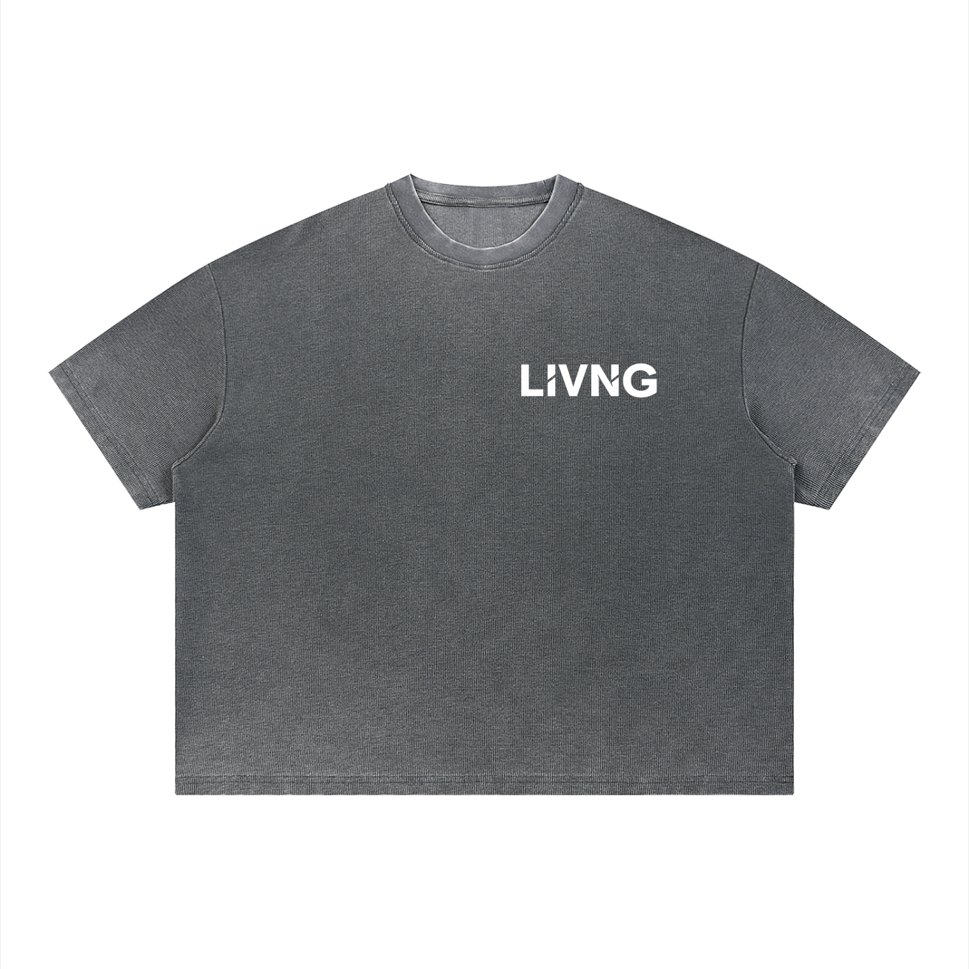 Unisex Vintage Wash Sunfade Boxy Waffle T-Shirt