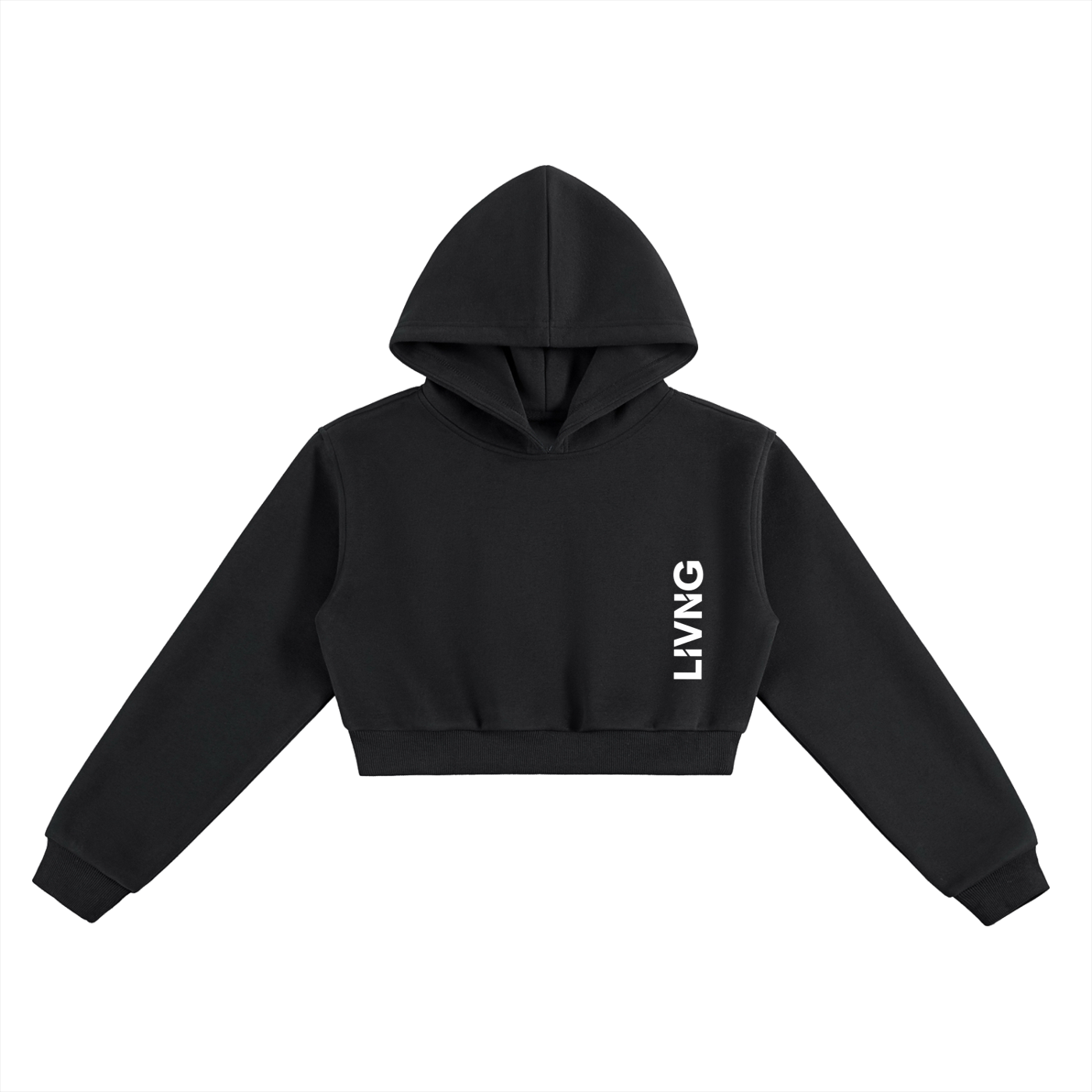 Womens Essential Cropped Hoodie