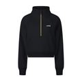 Womens Cropped Half-Zip Sweatshirt
