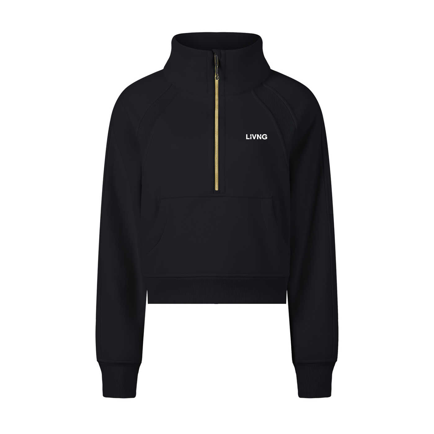 Womens Cropped Half-Zip Sweatshirt