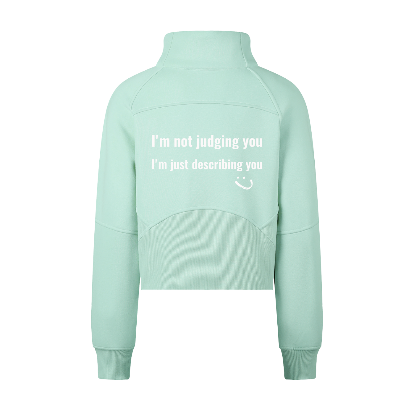 Womens Cropped Half-Zip Sweatshirt