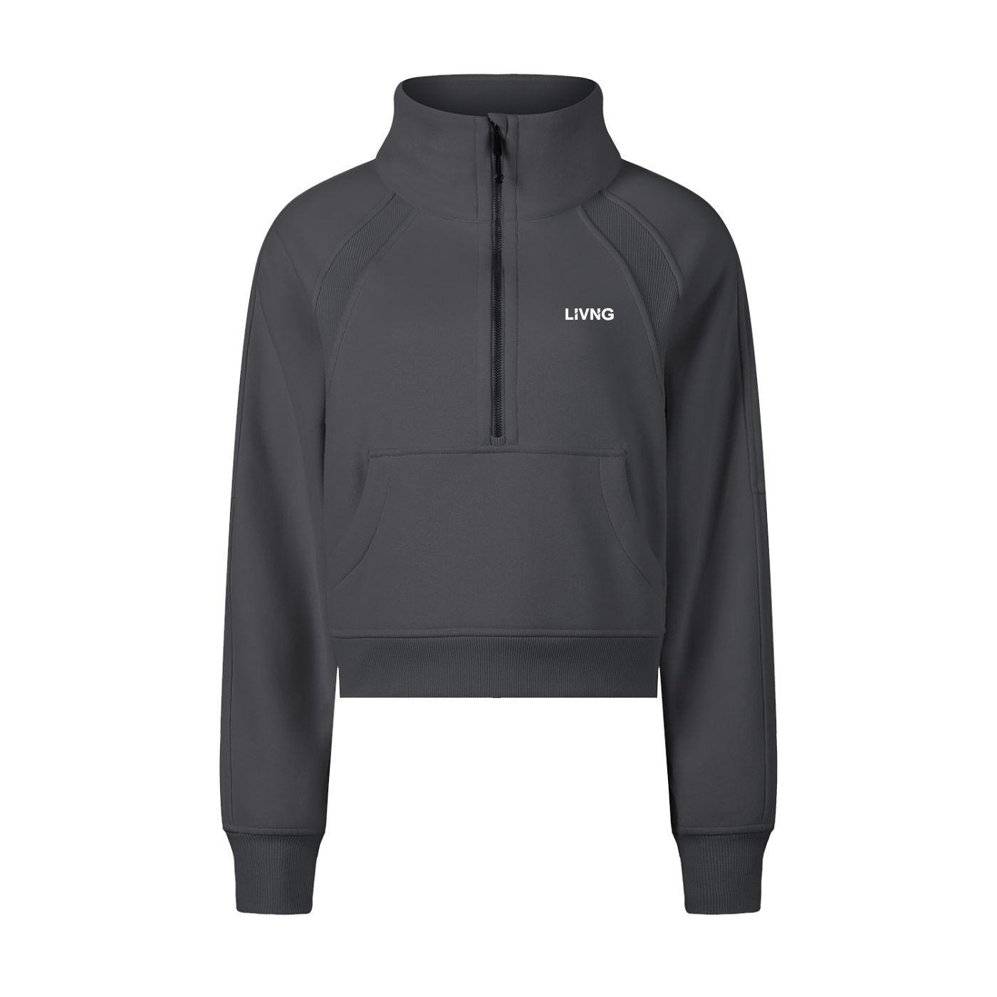Womens Cropped Half-Zip Sweatshirt
