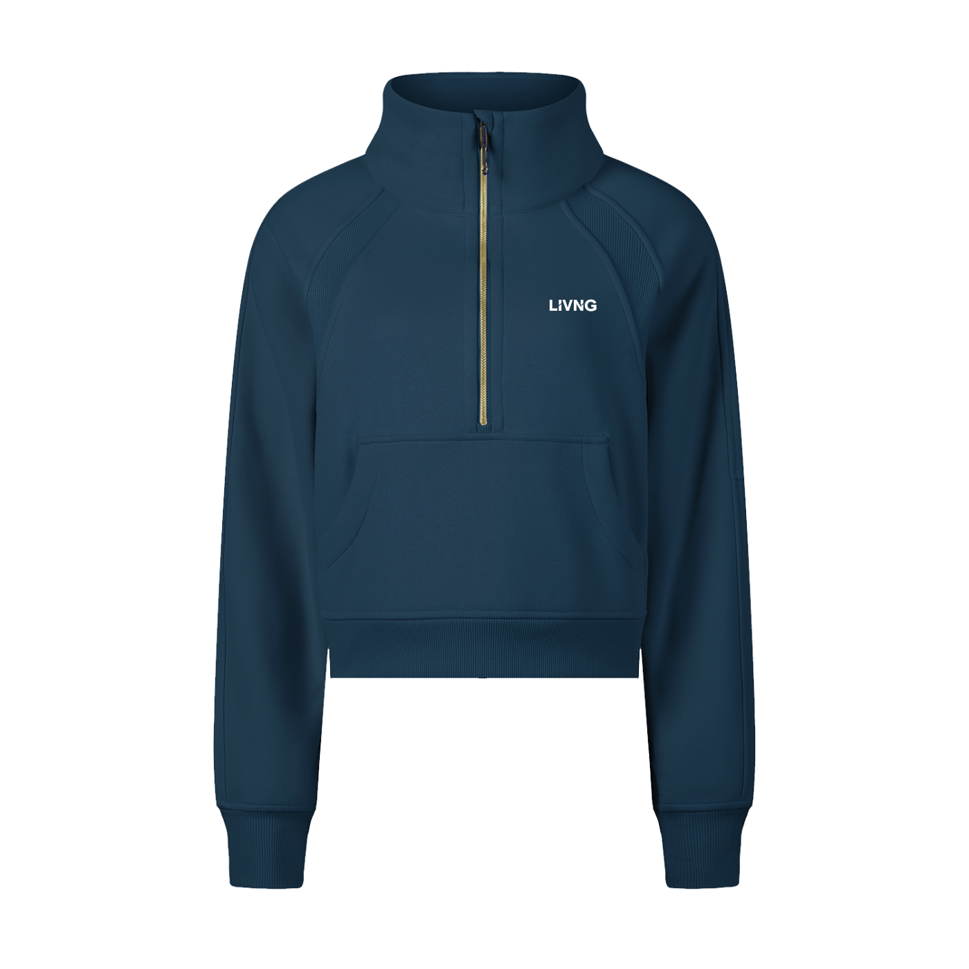 Womens Cropped Half-Zip Sweatshirt